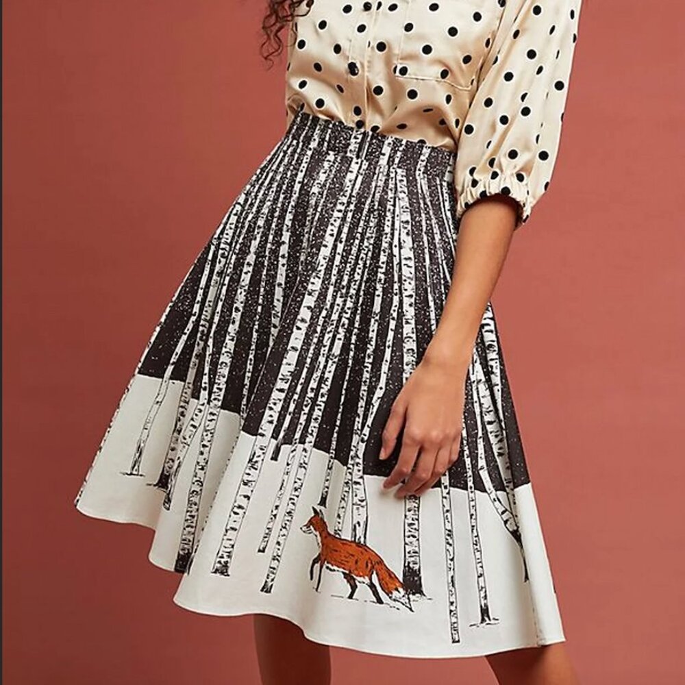Anthro Winter Fox Skirt